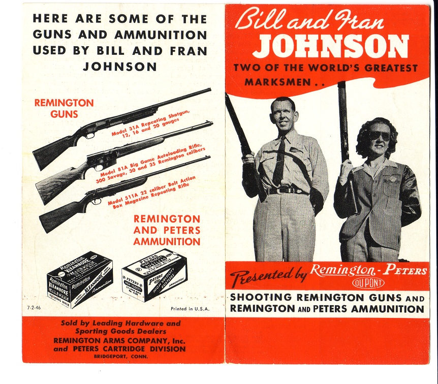 Exhibition Shooting Bill and Fran Johnson brochure 001