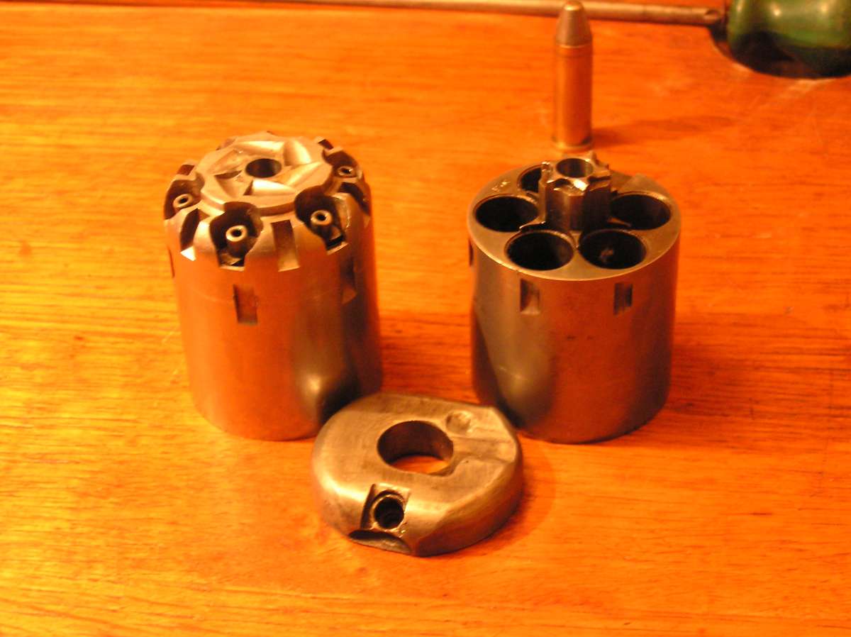original (?)cylinder on the right, the left one is a pietta.