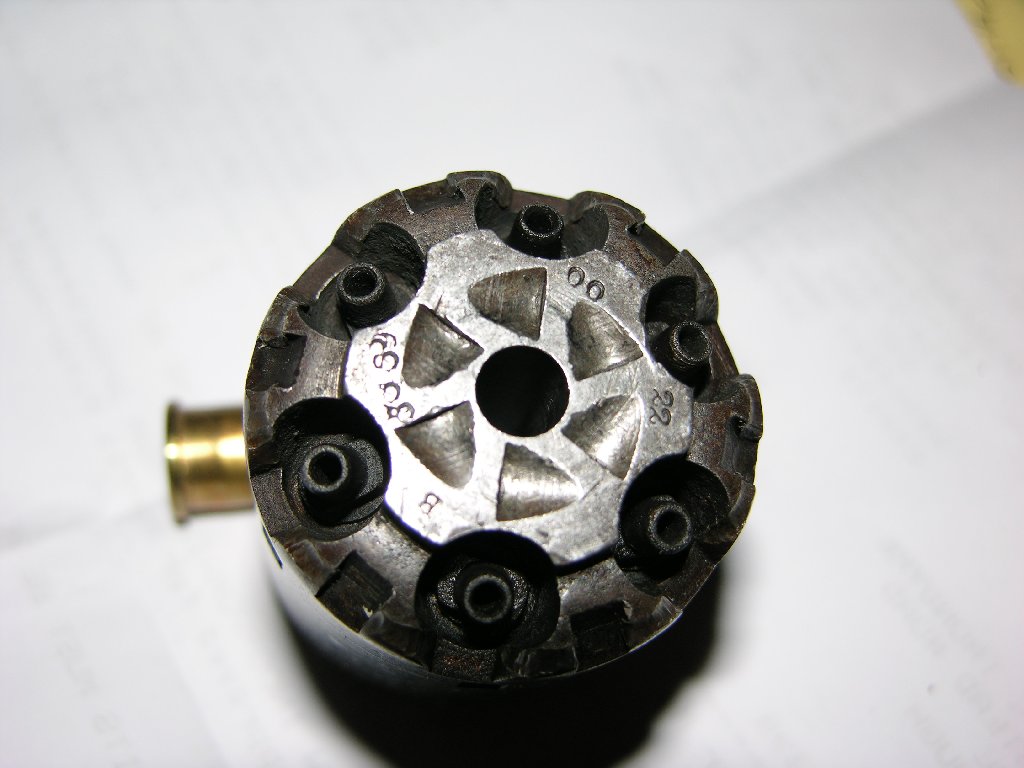 View of &quot;butt&quot; of cylinder.