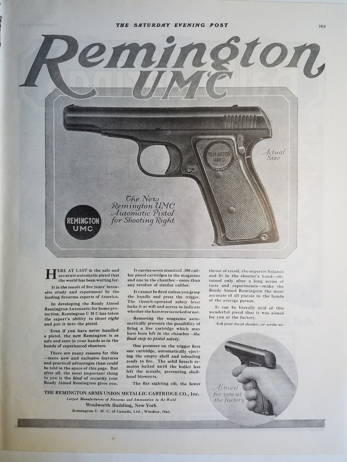 SAT EVENIG POST 1919 FULL PAGE B W AD REM 51 PISTOL.jpg