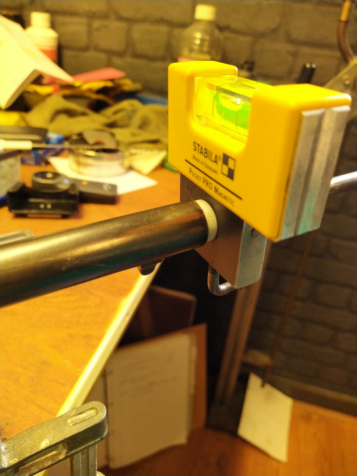 2 block against cleaning rod guide, level set in middle.jpg