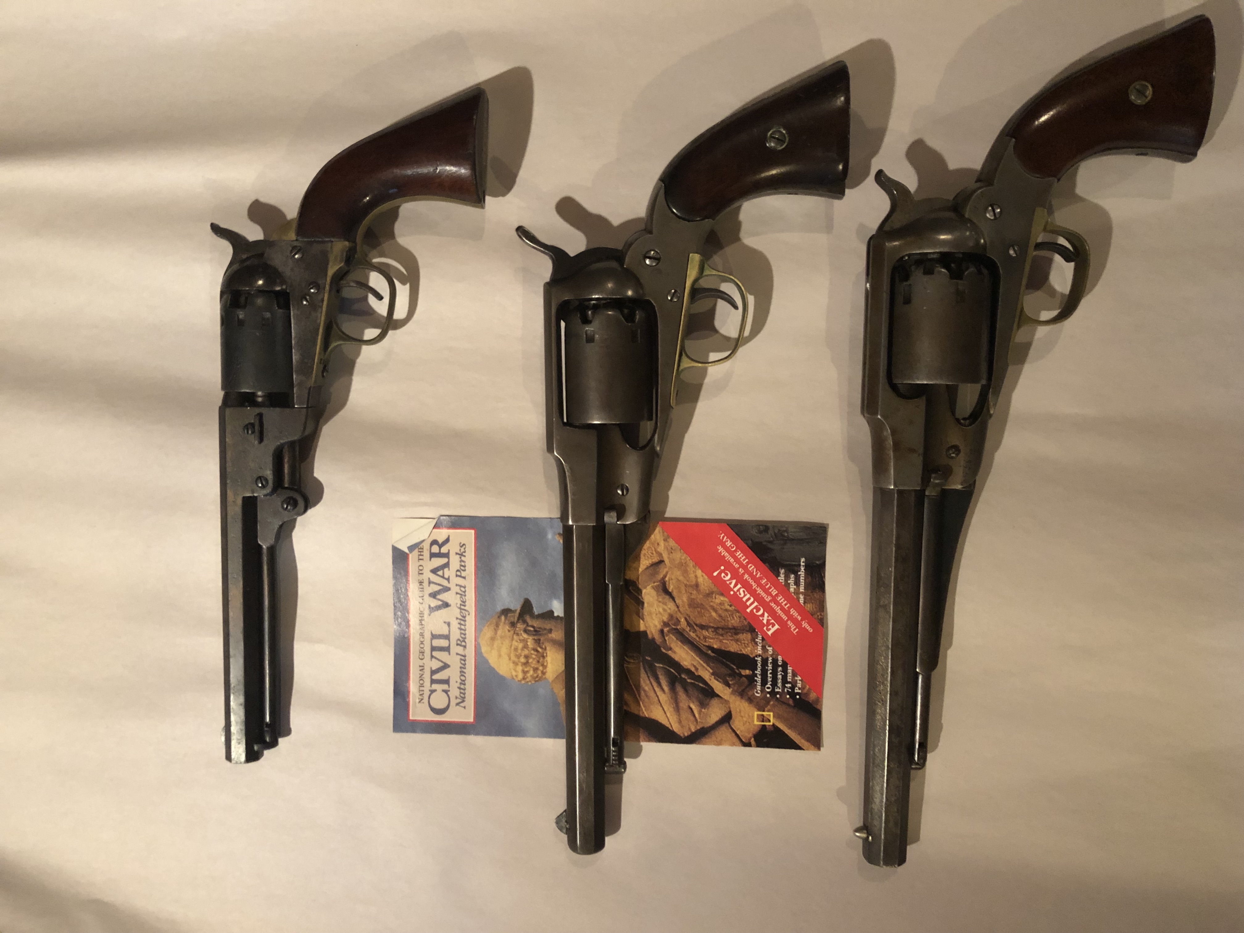 Three of four Civil War revolvers