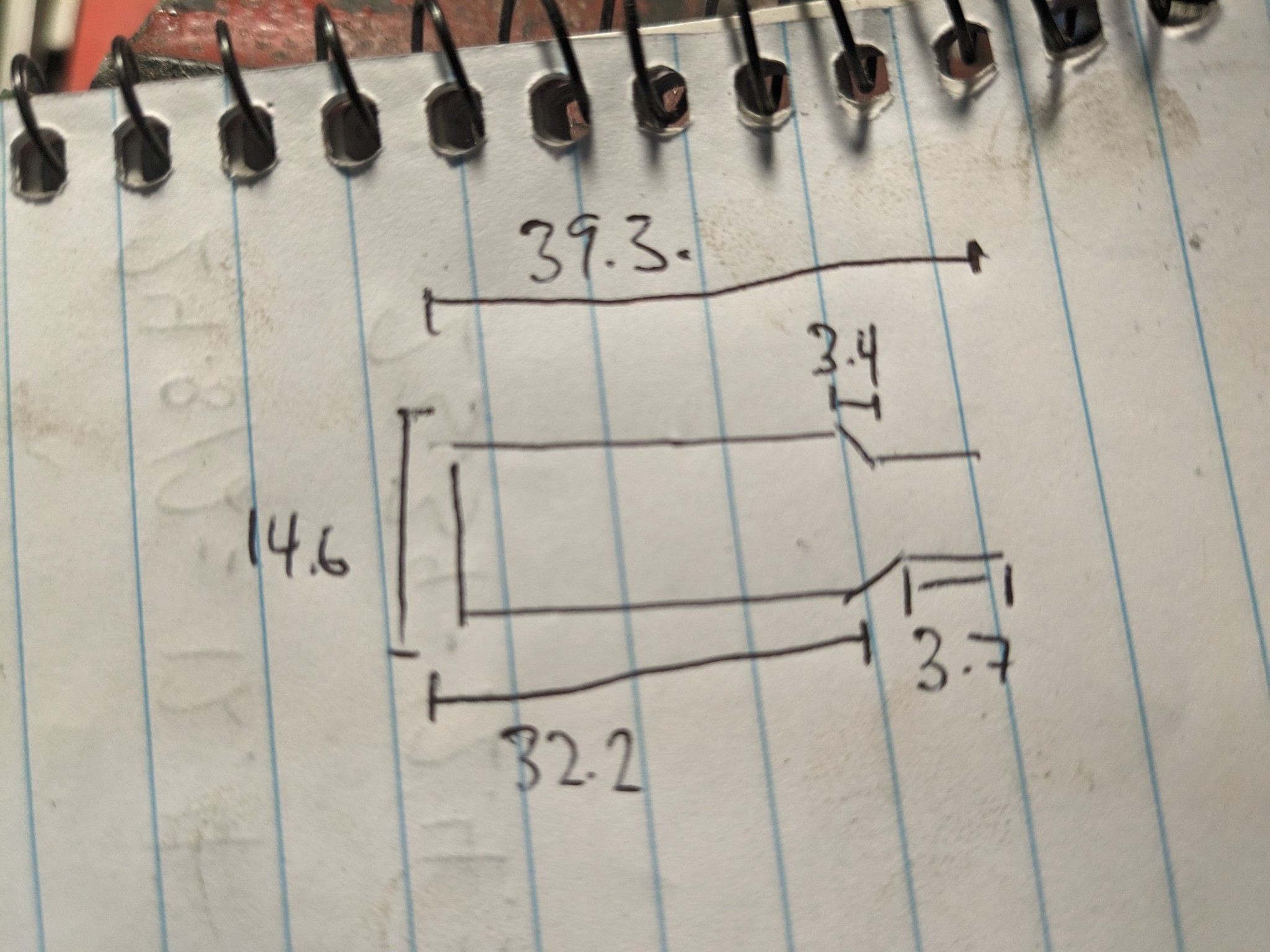 Chamber Cast Measurements in mm