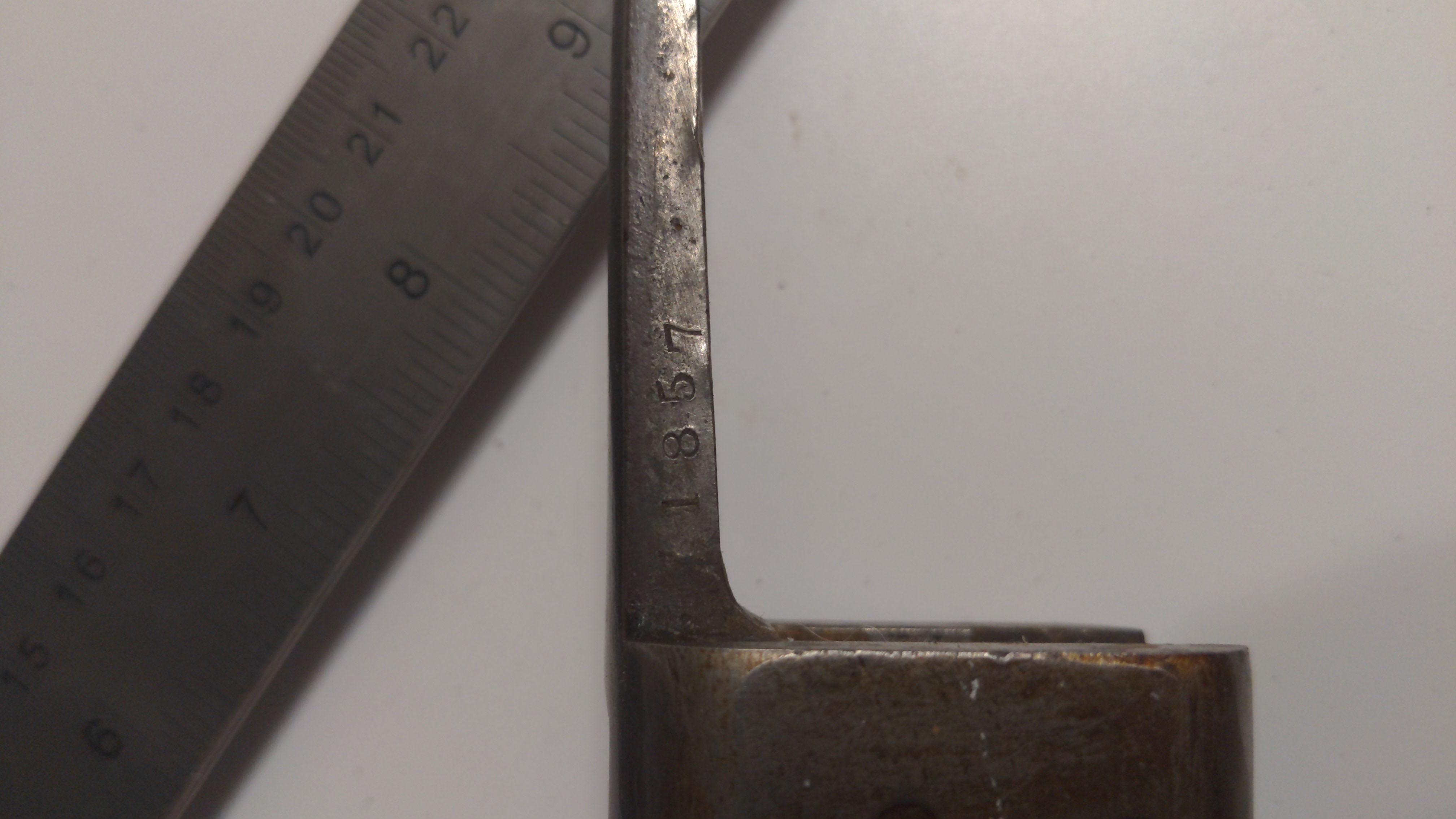 Close up of the 1857.