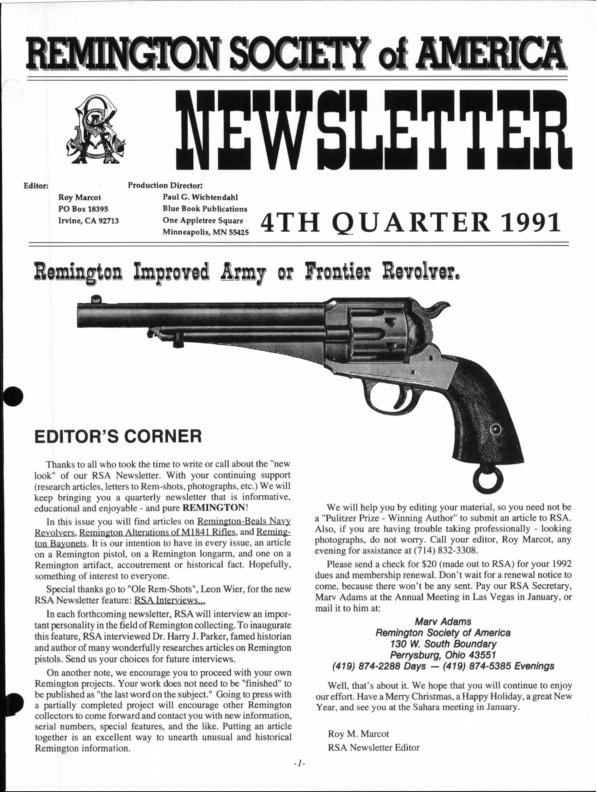 The 4th Quarter 1991 RSA Journal
