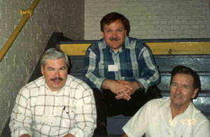 Original photo of Jay Lewis, Roy Marcot and Slim Kohler, taken in early 1991 at the Remington factory in Ilion, New York.