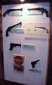Remington rolling block pistols and autoloading pistols.