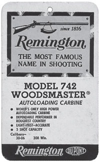 Remington Model 740, Model 742 and Model 7400 Autoloading Rifles