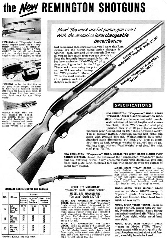 A Guide To Collecting Remington Model 870 Shotguns - Remington